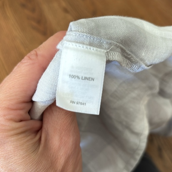 JJill 100% Linen 4X gingham plaid blouse, NWT - Picture 6 of 8